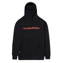 Худи ZNY RUS, черный/красный принт