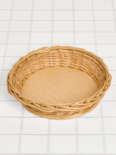 Тарелка плетеная из лозы круглая D=17 см