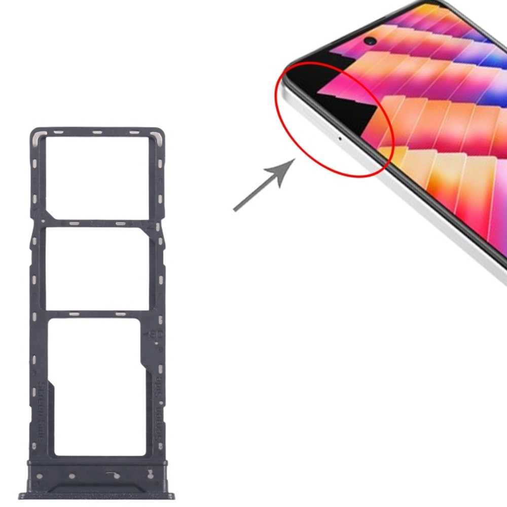 Infinix Hot 30 Play NFC (X6835) / Держатель сим-карты+карты Micro SD