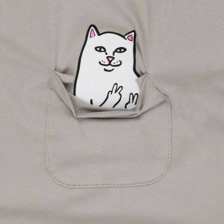 Футболка Rip N Dip Lord Nermal Peace Pocket Tee Cool Grey