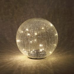 ERASF08-25 ЭРА Садовый светильник Шар на солнечной батарее, 20 LED 20 cм | Садовые декоративные светильники