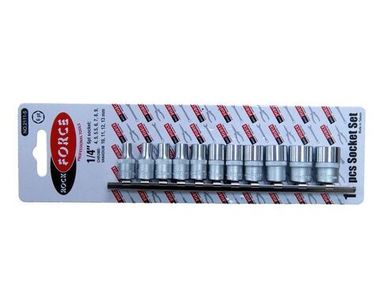 Набор головок 11пр. 1/4''6 гр.(4,5,5.5,6-13мм) на планке RockForce##Rock FORCE RF-2111-5