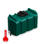 Бак для душа серии «R» 200 л  зеленый с подогревом, с лейкой, с уровнемером Полимер-Групп(1030x480x690см;11кг;зеленый) - арт.559264.2