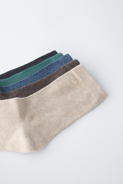 ZARA НАБОР ИЗ 5 ПАР ОДНОТОННЫХ ВЫСОКИХ НОСКОВ, РАЗНОЦВЕТНЫЙ