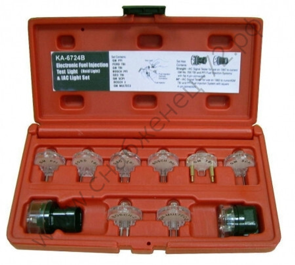 KA-6724B Индикатор сигналов электронных систем впрыска (TBI,PFI,SCPI), набор 10 предметов