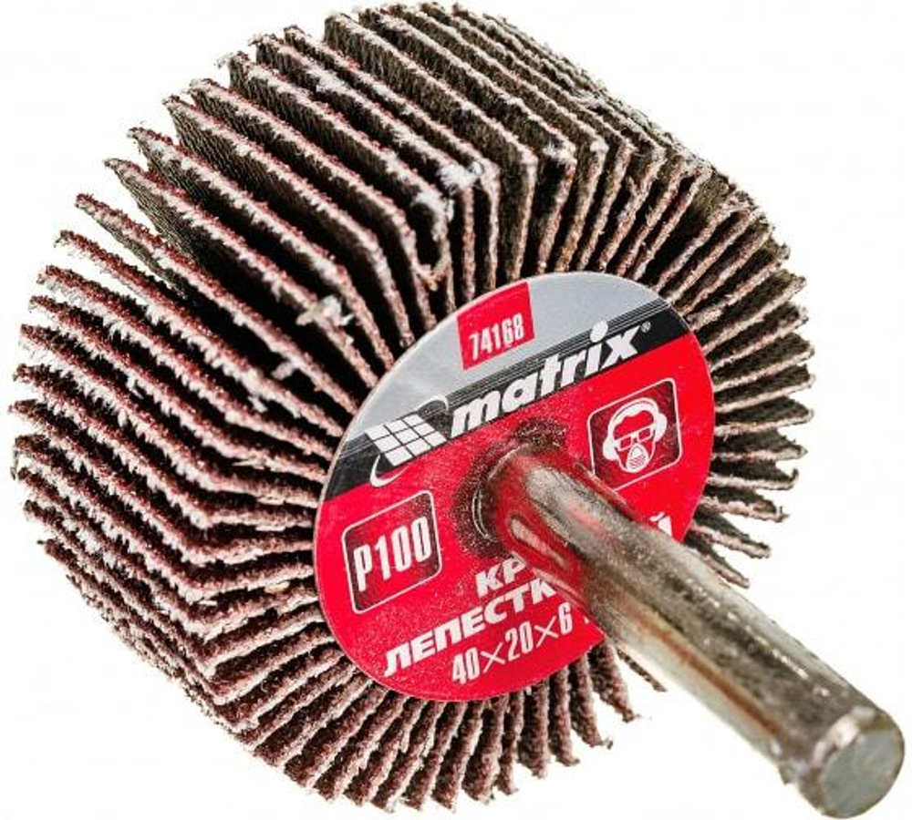 КРУГ ЛЕПЕСТКОВЫЙ MATRIX ДЛЯ ДРЕЛИ, 40Х20Х6ММ P 100 74168