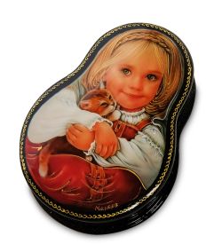 Народные промыслы ШК-19/ 1-C Шкатулка в технике декупаж «Матрешка» (11,5х8,5х3)