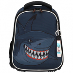 Ранец, спинка эргономичная, 1 отделение, 35*27*13 см, ERGO Light, Shark, КОКОС, 213970