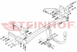 Фаркоп Steinhof I-026 для Infinity QX70 2014-2017, QX50 2014-2018, FX 2009-2014, EX 2008-2014(паспорт и сертификат в комплекте)(без электрики)