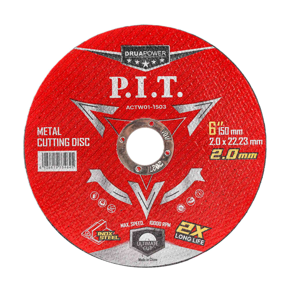 Диск отрезной по металлу P.I.T. 150x22,2x2,0 мм, (ACTW01-1503)