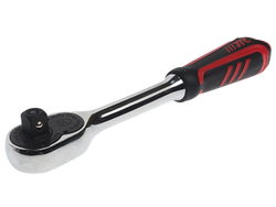 Ключ трещотка 3/8" 36 зубьев 202мм резиновая рукоятка JTC