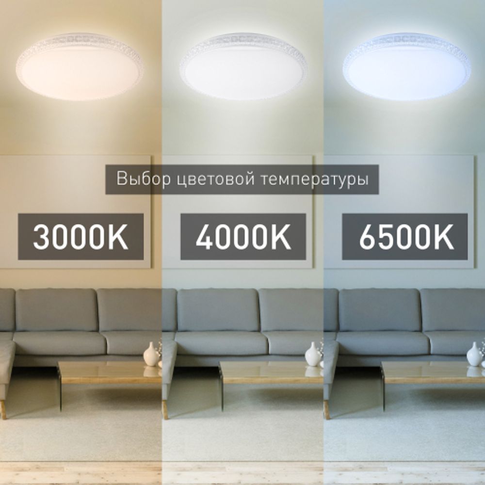 Светильник потолочный светодиодный ЭРА Классик с ДУ SPB-6-70-RC R Brilliance 70Вт 3000-6500К 5950Лм круглый | Светильники SPB-6 с ДУ