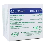 Игла инъекционная SFM 0,6х25 мм 23G 100 шт
