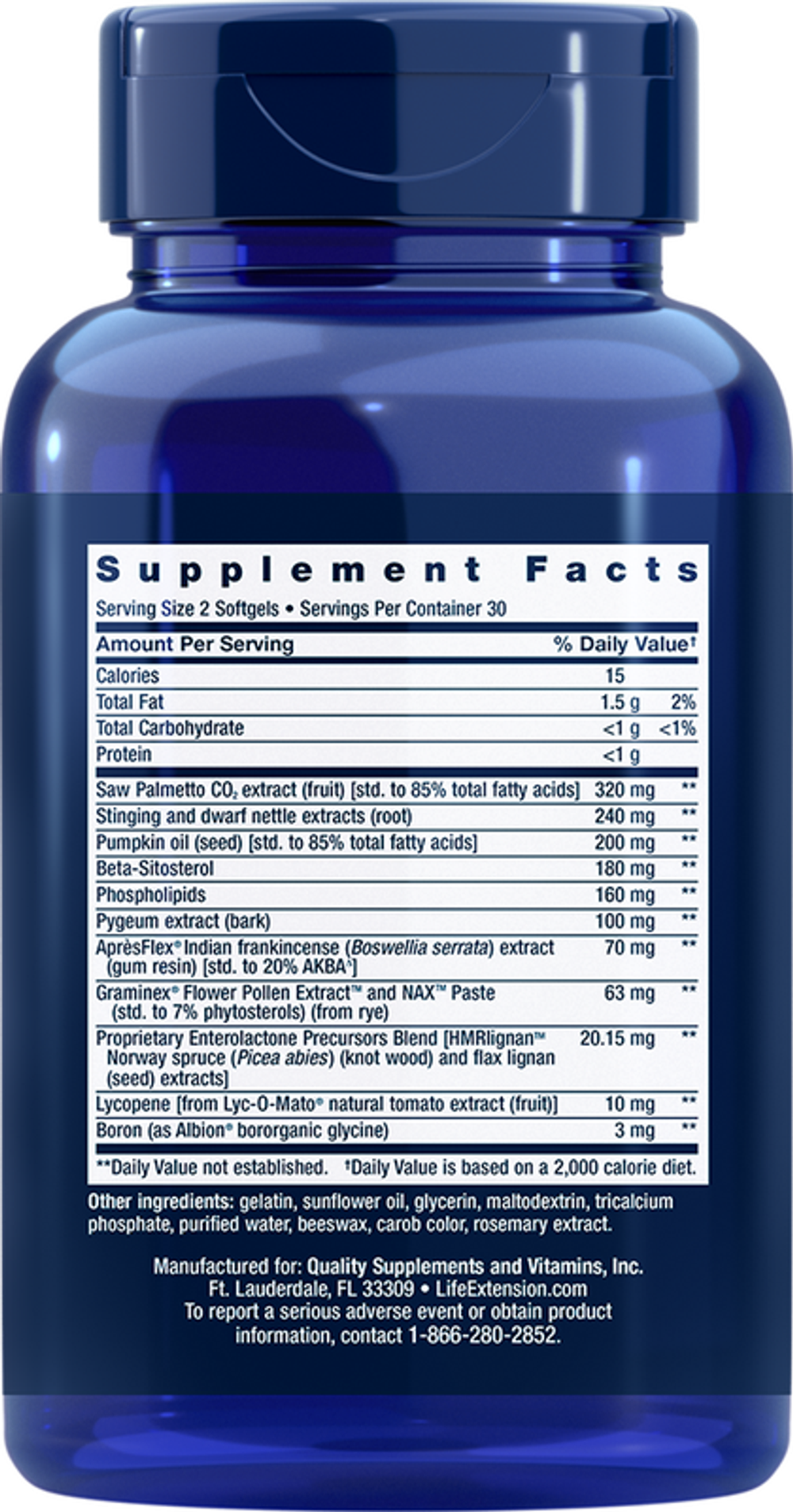 Ultra Prostate Formula 60 капсул Life Extension