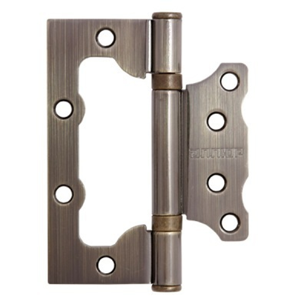 Петля  БЕЗ ВРЕЗКИ  АЛЛЮР  накл. 2BB АВ  бронза (цена за 2шт) 100*75  2 подш. БЛИСТЕР /1042