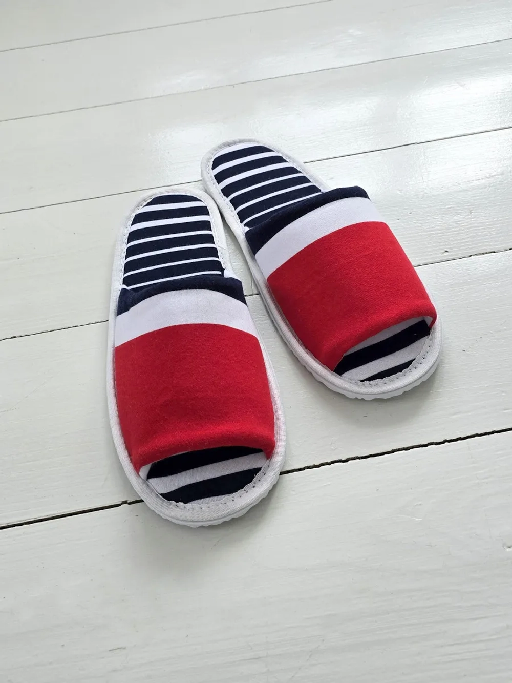 Тапочки в полоску открытые вар.2