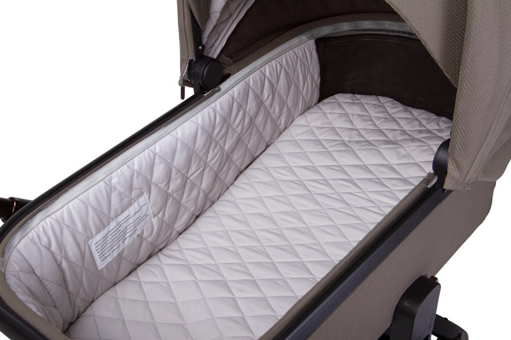 Детская коляска Peppy Monaco 3 в 1 с автокреслом Rise Sandstone (песочный), рама черная