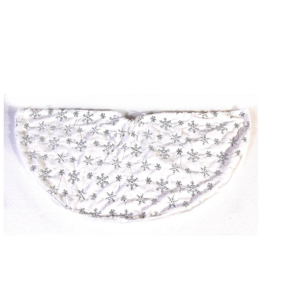 Юбка под ёлку бело-серебристая 120 см