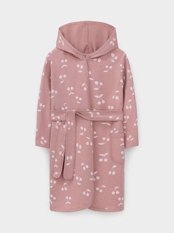 халат  для девочки  К 5763/серая пудра,крупная вишня