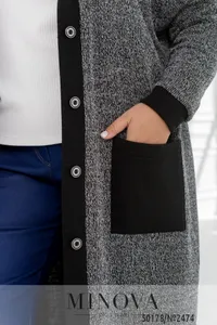 Кардиган 2474-черный Minova