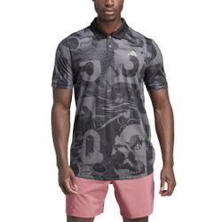 Мужское теннисное поло adidas Club Graphic Polo Men - Dark Grey, Grey
