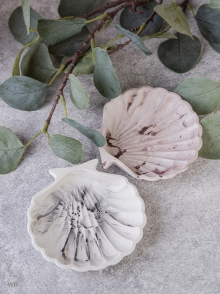 Набор держателей для украшений / серый и коричневый мрамор