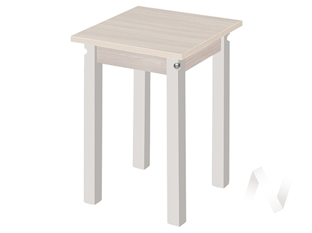 Табурет ПН ЛДСП (снег лак/ясень шимо светлый)