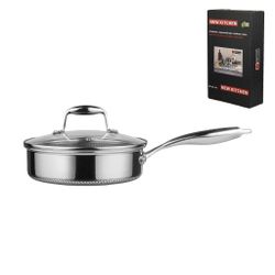 Сотейник 4 л с крышкой 26/23*16,5 см New Kitchen Honeycombs нерж. с антиприг. покр. ИНДУКЦИЯ