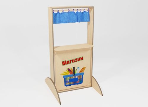 Тактильно-развивающая ширма «Идем в магазин»