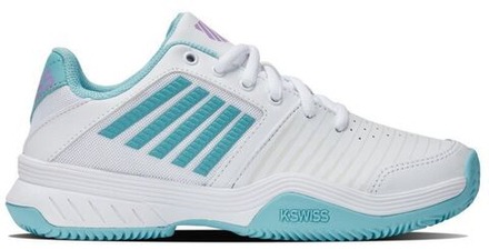 Женские Кроссовки теннисные K-Swiss Court Express Women - white/blue/sheer lilac