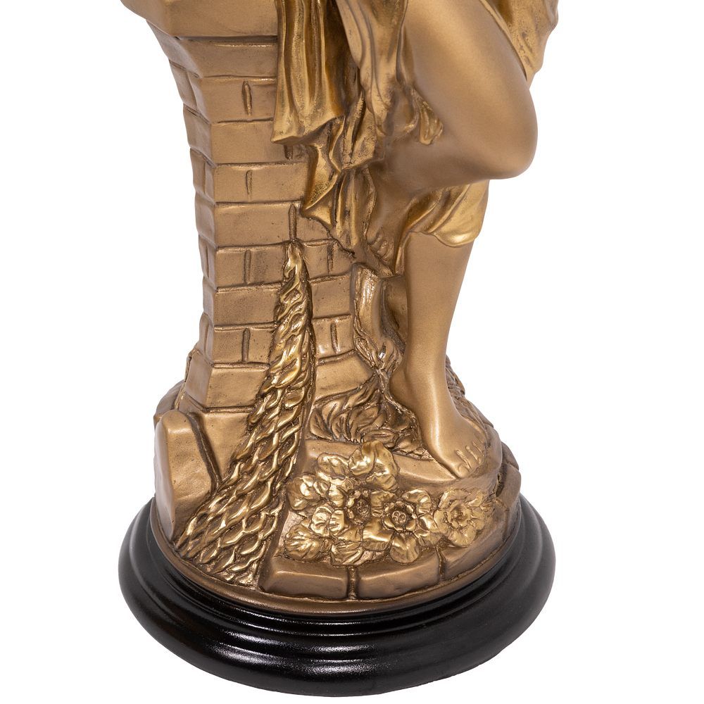 Подставка декоративная Девушка с кувшином №340/2 Бронза Орех