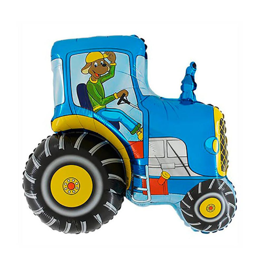 Фигура трактор синий grabo