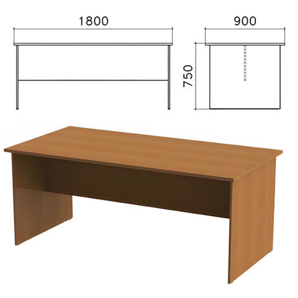 Стол для переговоров &quot;Монолит&quot;, 1800х900х750, цвет орех гварнери,18.3