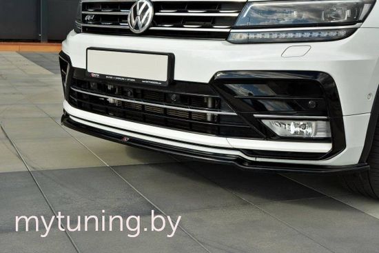 Сплиттер бампера переднего для VOLKSWAGEN Tiguan II R-Line (16-...)