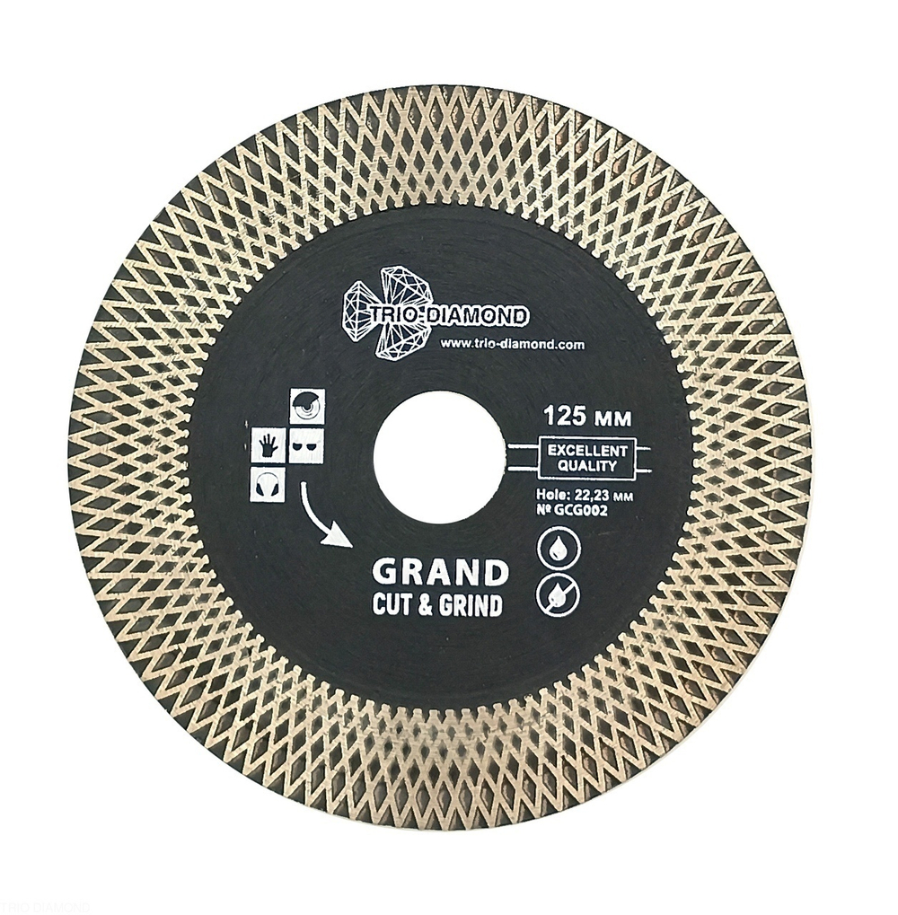 Диск алмазный отрезной 125*22,23 Турбо серия Grand Cut & Grind GCG002