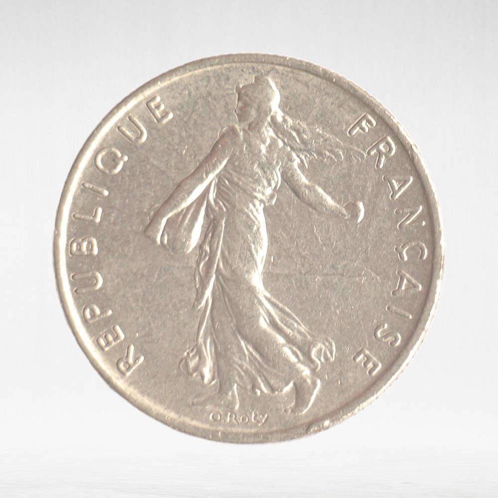 France, ½ Franc 1974 - Signature "O. Roty", VF