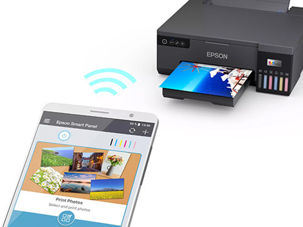 Принтер Epson L8050, A4, 6цв., 22 стр./мин, WiFi, цветной