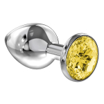 Анальная пробка Lola Games Diamond Yellow Sparkle Large 4010-02Lola