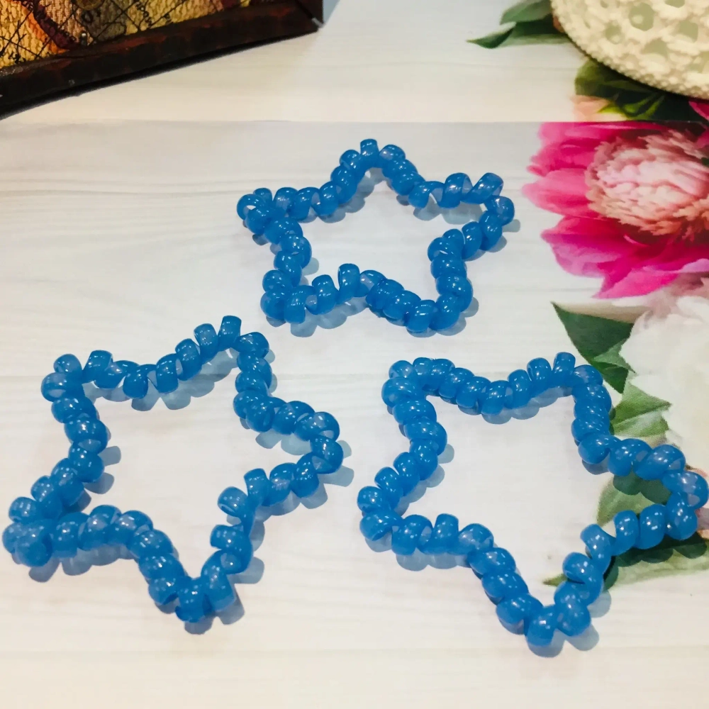 Резинки для волос силиконовые 3шт «Your Style - Звезды», цвет в ассортименте, d-5см