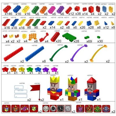Набор GigoBloks для детского сада 7,5" от 3 лет 126x126 см