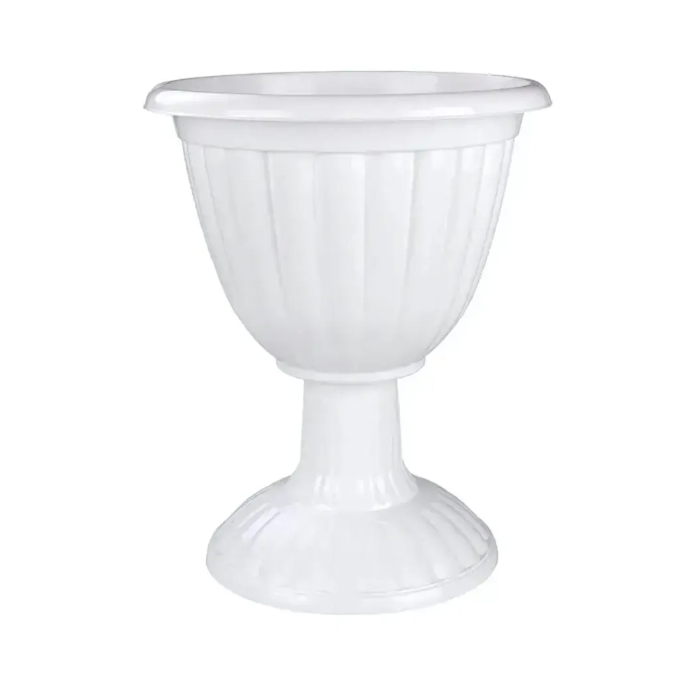 Вазон Жасмин 12л на высокой ножке белый