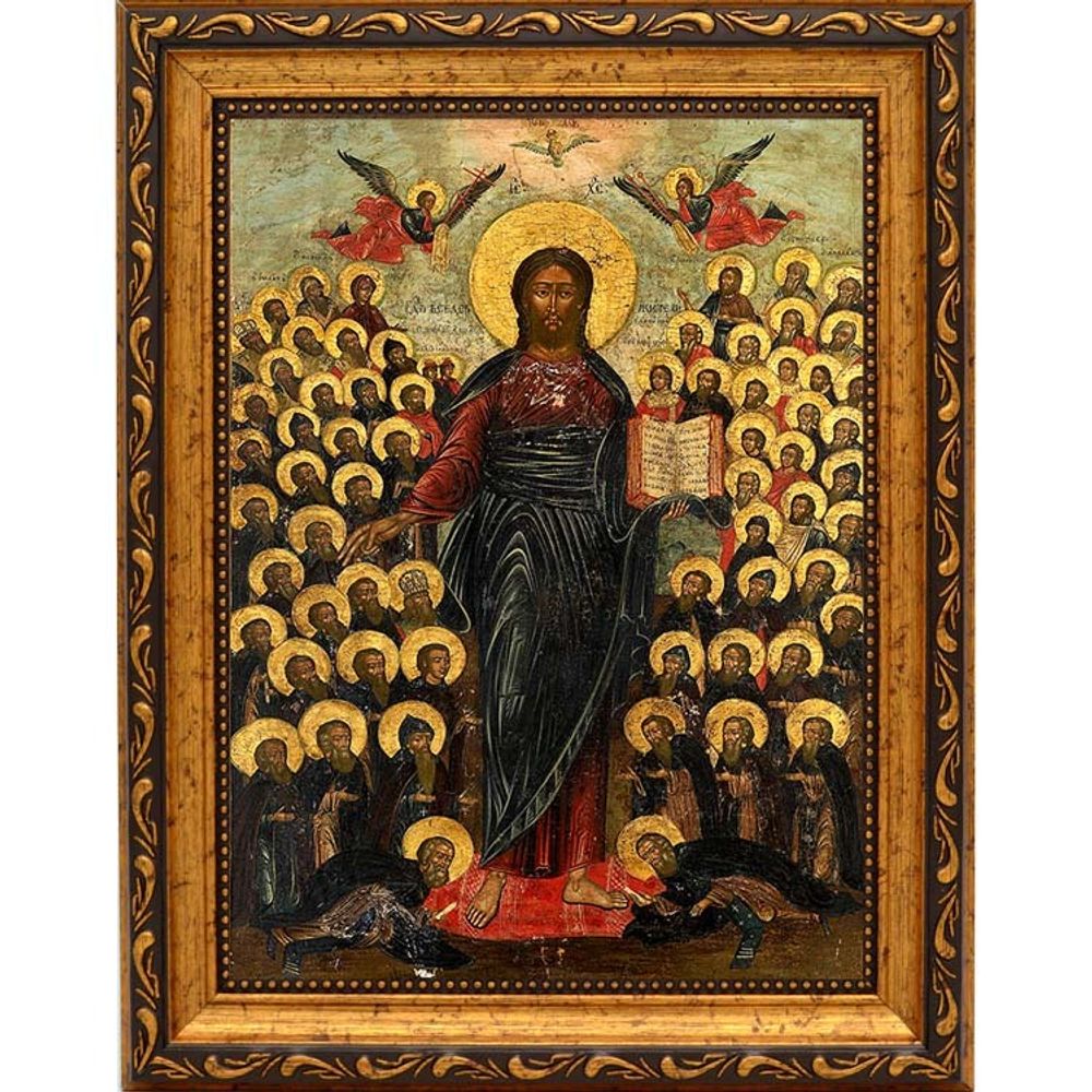 Всемилостивый Спас. Икона Иисуса Христа на холсте.