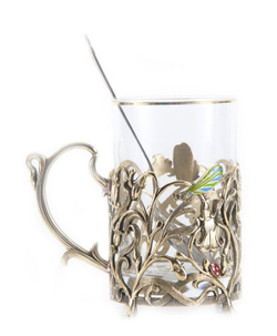 Подстаканник Колокольчик с позолотой