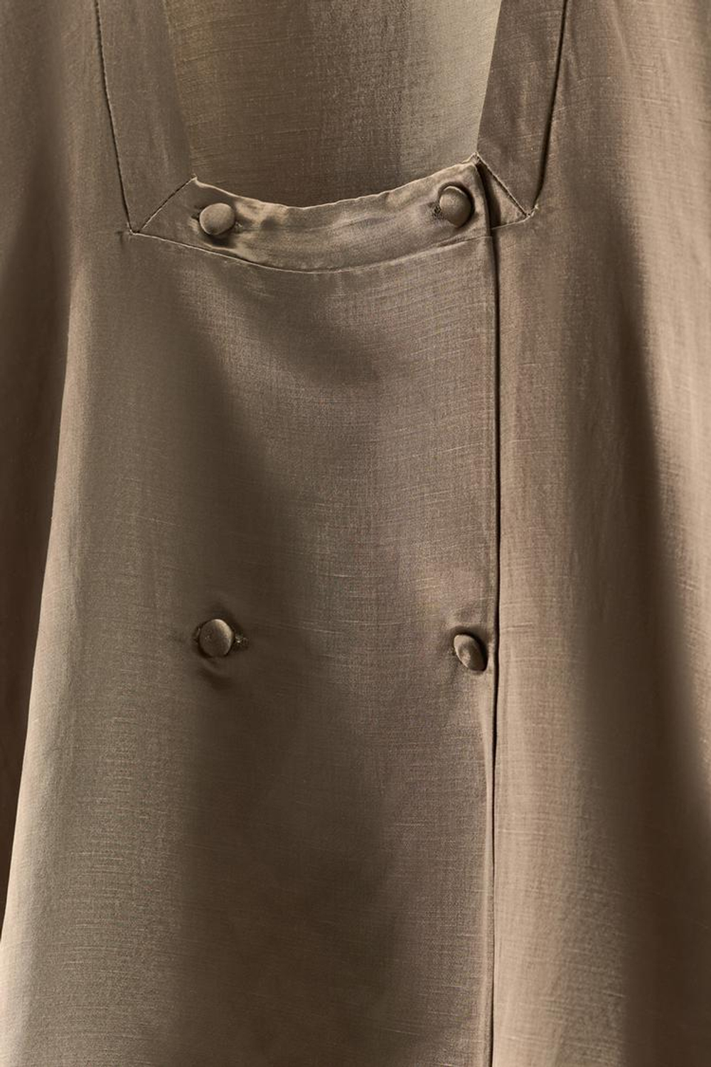 ZARA РУБАШКА С ЗАПАХОМ, РЫЖЕВАТО-КОРИЧНЕВЫЙ