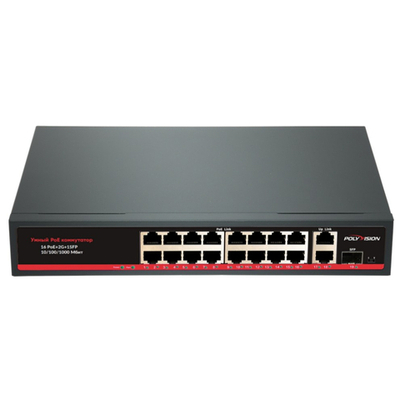 PND-16P-2G1F (200W) Неуправляемый 19 портовый коммутатор с функцией PoE