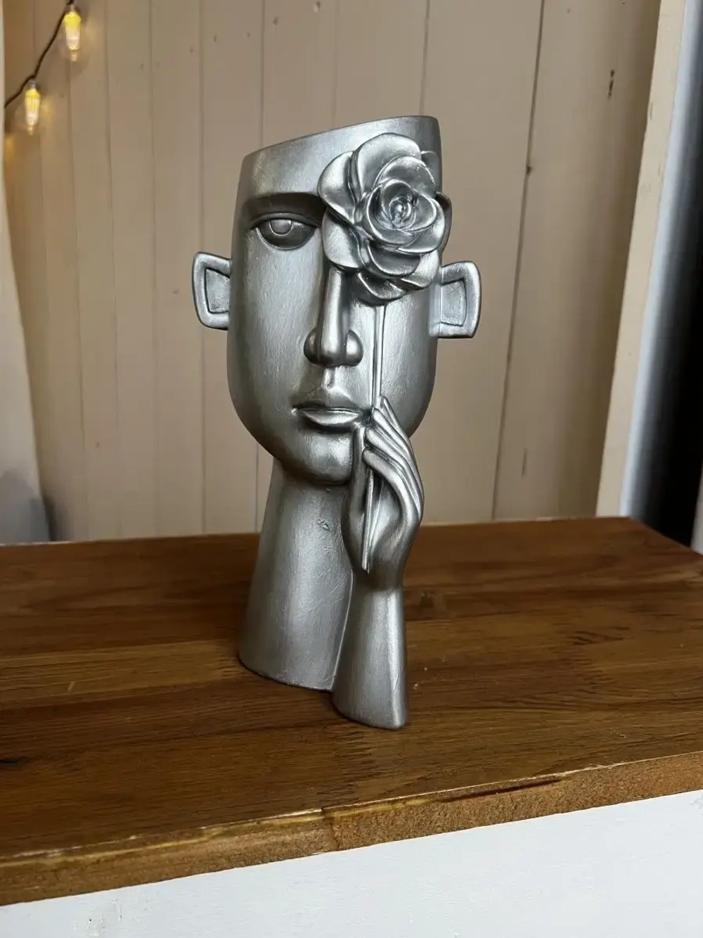 Кашпо - Скульптура - Гипсовая голова Романтик