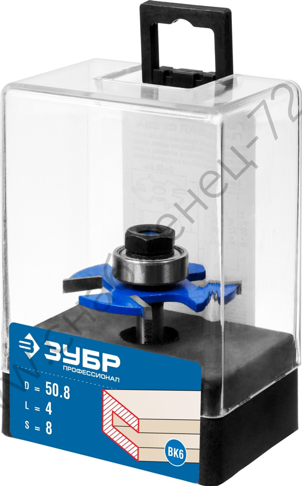 ЗУБР 50,8x4мм, хвостовик 8мм, фреза горизонтально-пазовая