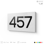 Номер на дверь 457, табличка на дверь для офиса, квартиры, кабинета, аудитории, склада, белая 120х70 мм, Айдентика Технолоджи