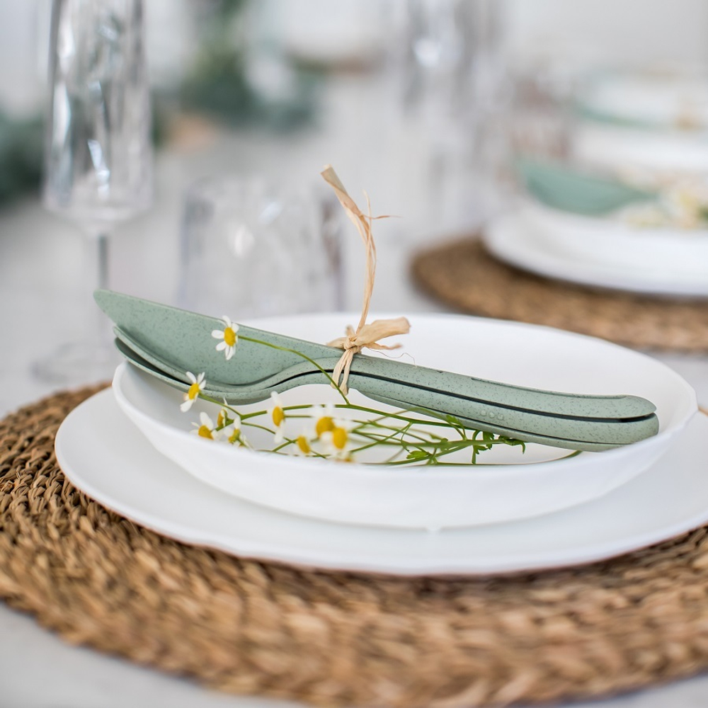 Набор столовых приборов klikk, organic, синий, 3 пред.