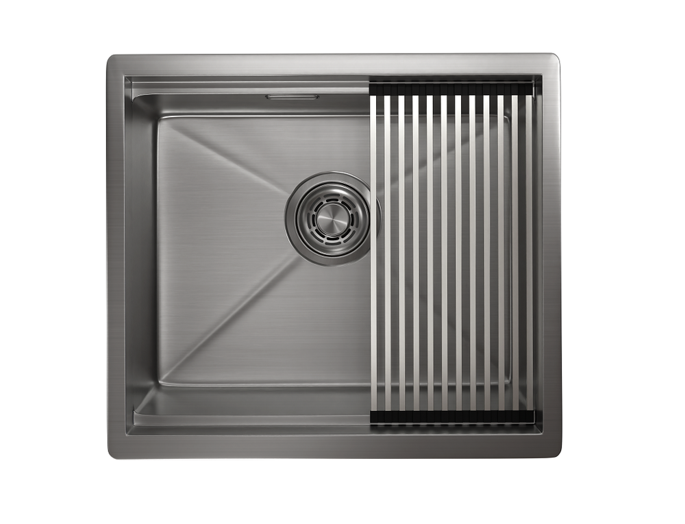 KS-5045U, СТАЛЬ САТИН, стальная кухонная мойка KITCHEN SPACE
